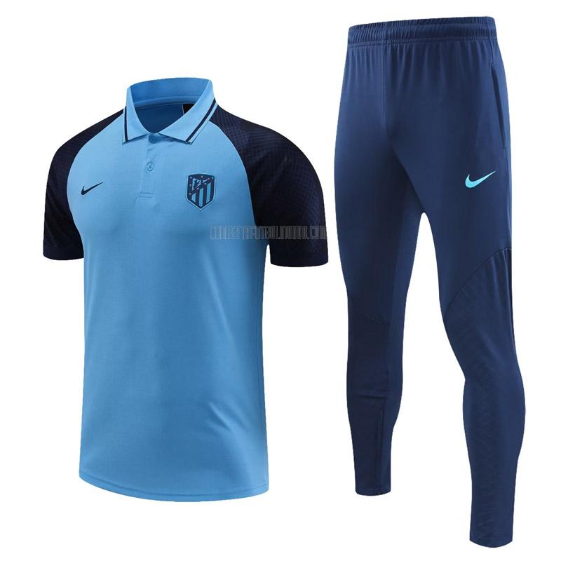 camiseta polo y pantalones atletico de madrid 2317a1 azul 2023
