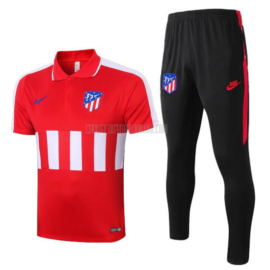 camiseta polo y pantalones atlético de madrid rojo 2020