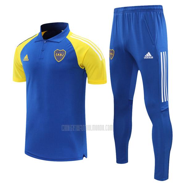 camiseta polo y pantalones boca juniors azul 2021-2022