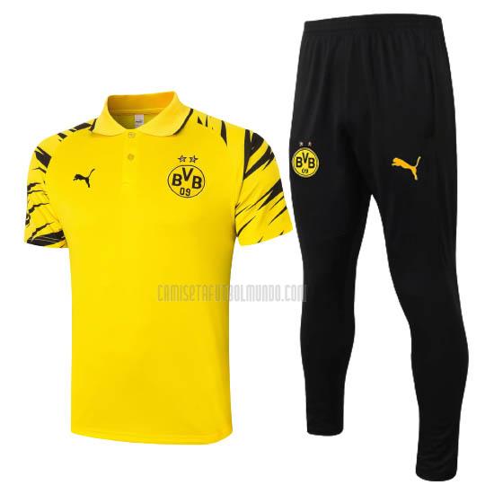 camiseta polo y pantalones borussia dortmund amarillo 2020-2021