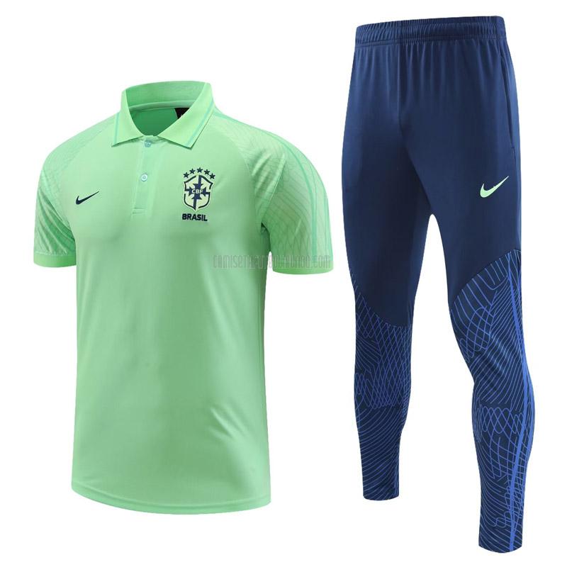 camiseta polo y pantalones brasil 2317a1 verde 2023