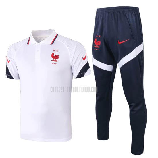 camiseta polo y pantalones francia blanco 2020-21