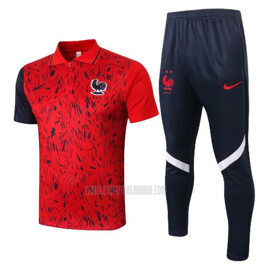 camiseta polo y pantalones francia i rojo 2020-2021
