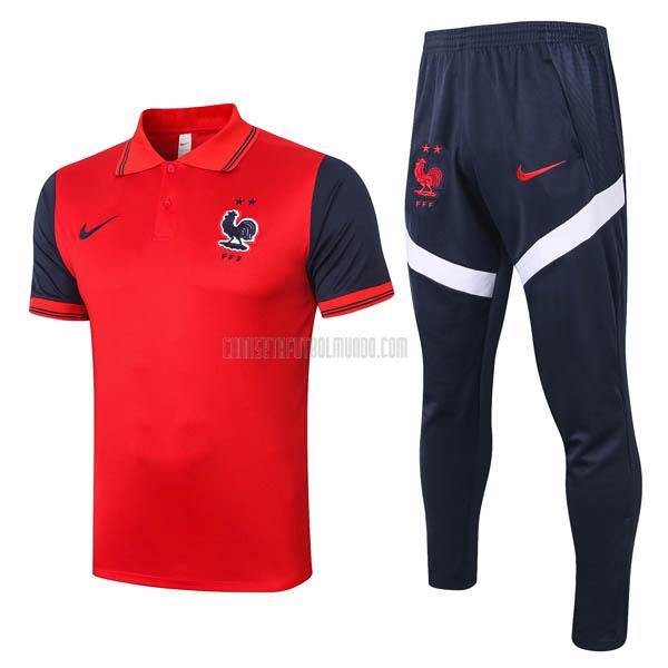 camiseta polo y pantalones francia rojo 2020-2021
