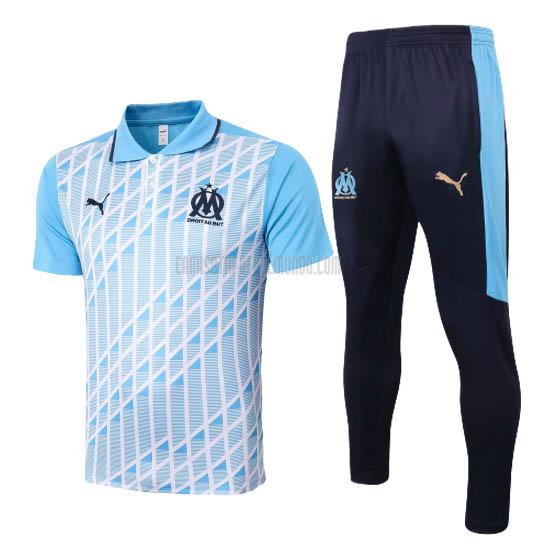 camiseta polo y pantalones marseille azul 2020-2021