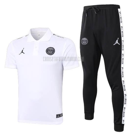camiseta polo y pantalones paris saint-germain blanco 2020
