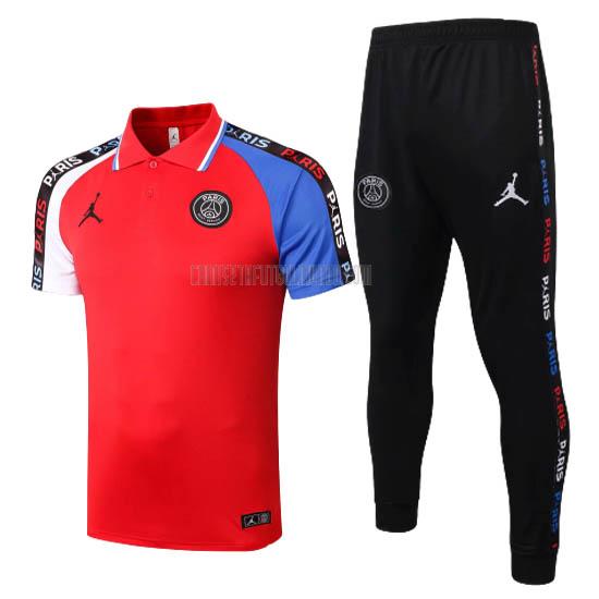 camiseta polo y pantalones paris saint-germain rojo 2020-2021