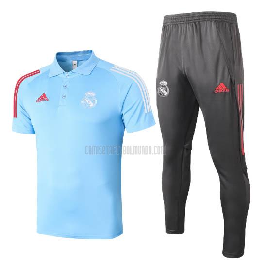 camiseta polo y pantalones real madrid azul 2020-2021