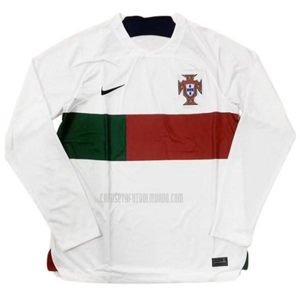 camiseta portugal copa mundial manga larga segunda 2022