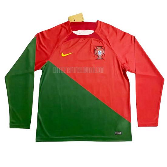 camiseta portugal manga larga copa mundial primera 2022
