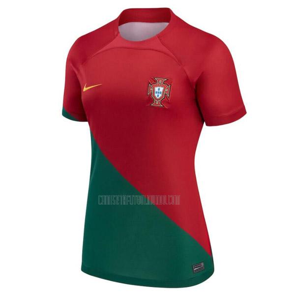 camiseta portugal mujer copa mundial primera 2022