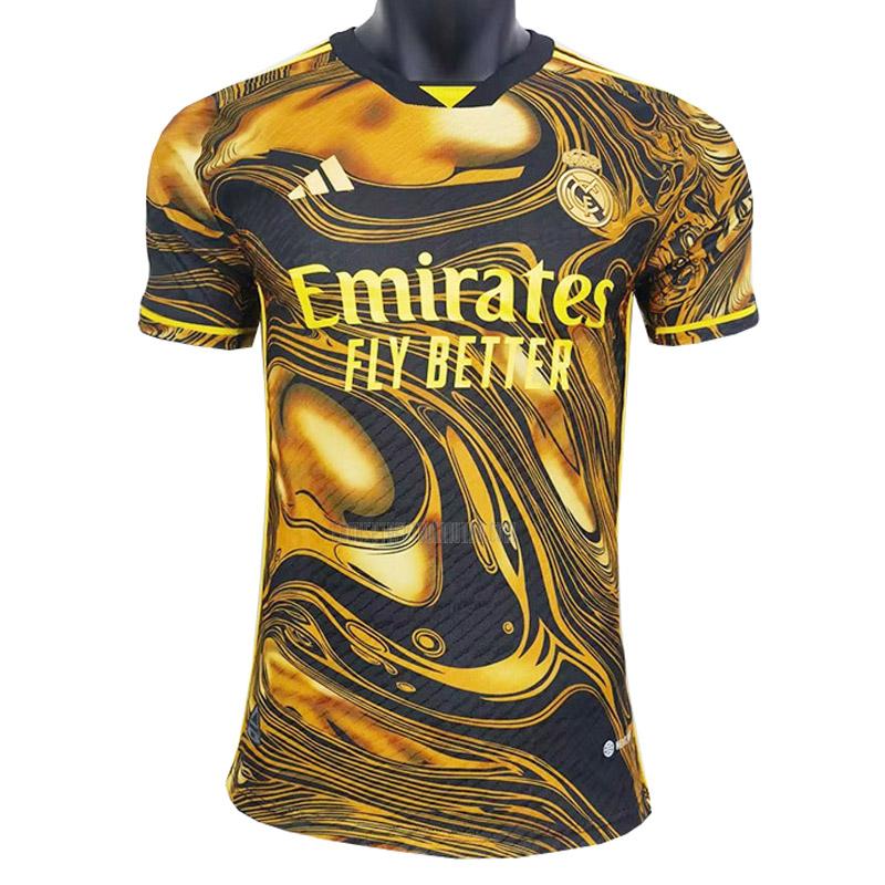 camiseta real madrid edición de jugador especial oro 2023-2024
