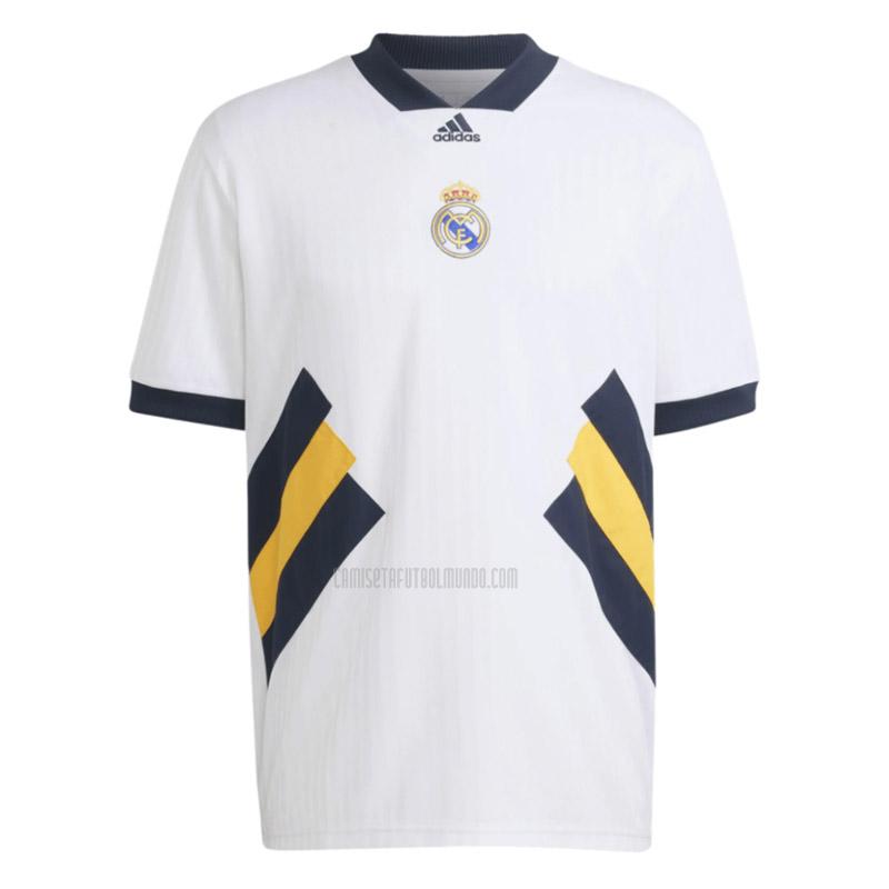camiseta real madrid icon blanco 2023