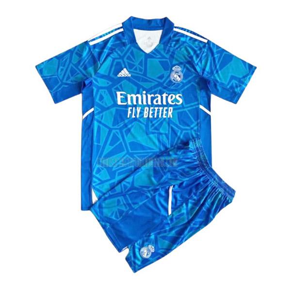 camiseta real madrid niños portero azul 2022-2023