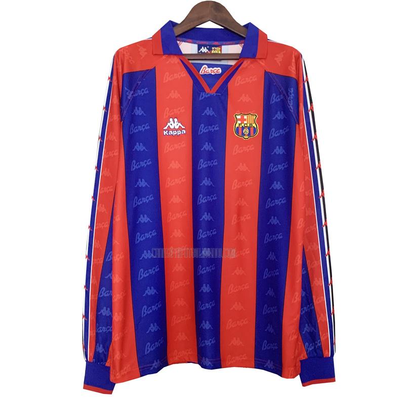 camiseta retro barcelona manga larga primera 1996-1997