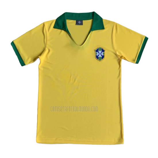 camiseta retro del brasil del primera 1957