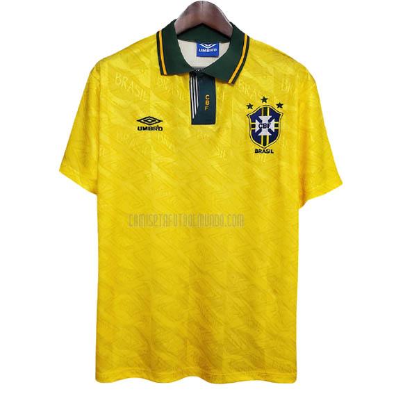 camiseta retro del brasil del primera 1991-1993