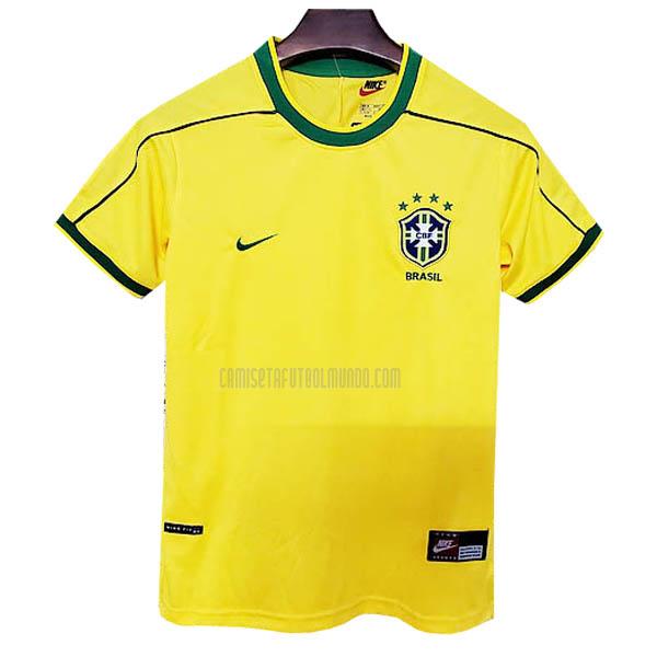 camiseta retro del brasil del primera 1998