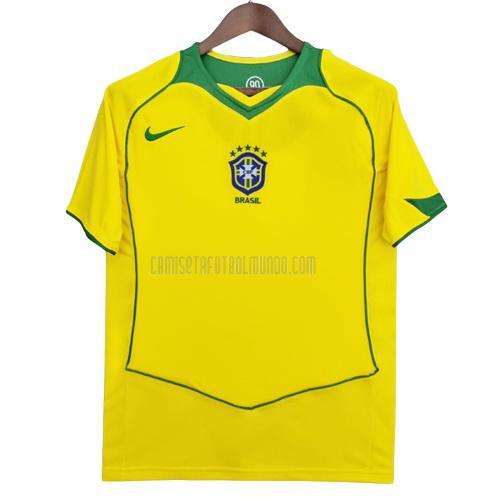 camiseta retro del brasil del primera 2004