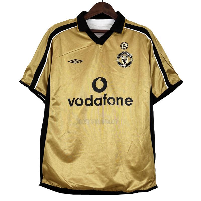 camiseta retro manchester united 100 aniversario tercera 2001-2002