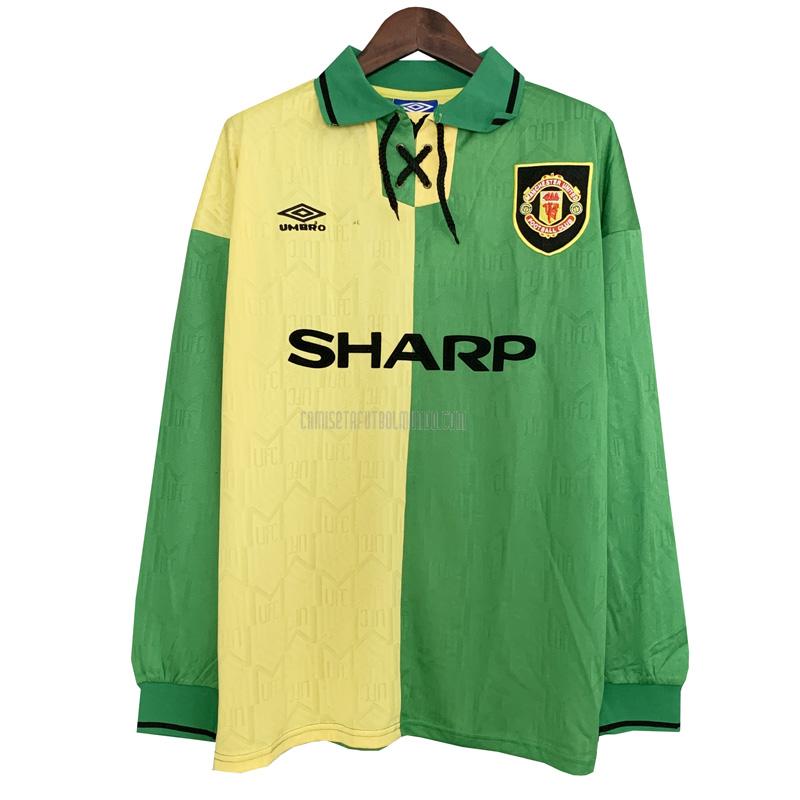 camiseta retro manchester united manga larga segunda 1992-1994