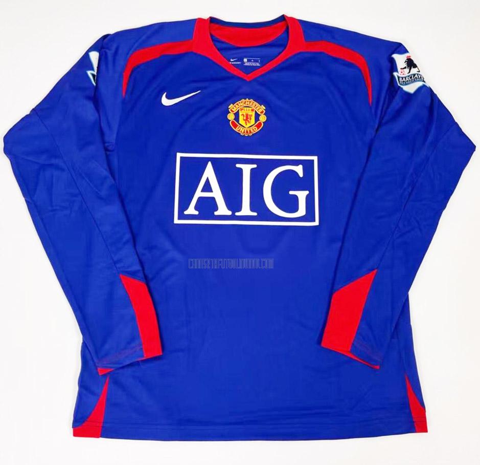 camiseta retro manchester united manga larga tercera 2006-2007