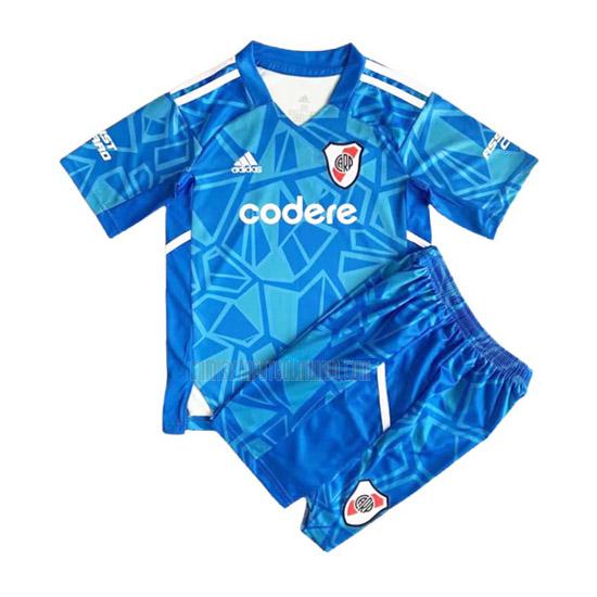 camiseta river plate niños portero azul 2022-2023