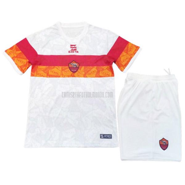 camiseta roma niños portero blanco 2022-2023