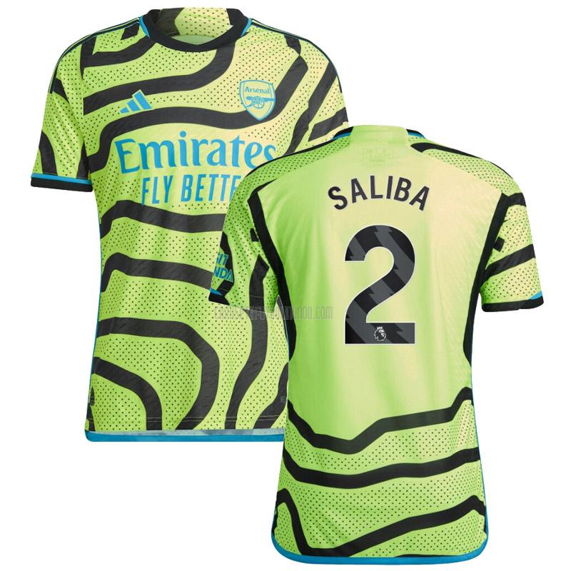 camiseta saliba arsenal segunda 2023-2024