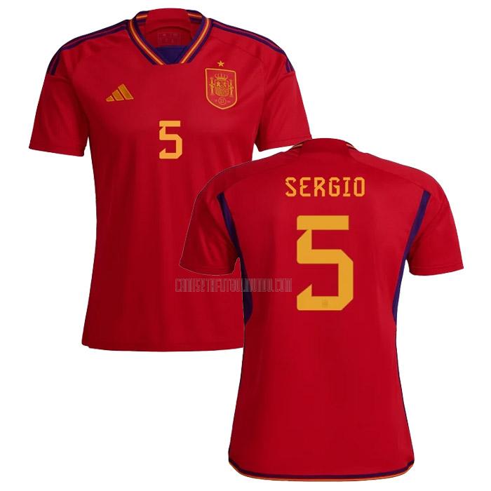 camiseta sergio españa copa mundial primera 2022