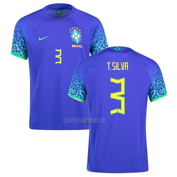 camiseta t. silva brasil copa mundial segunda 2022