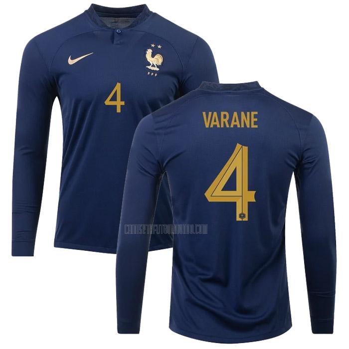 camiseta varane francia manga larga copa mundial primera 2022