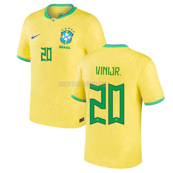 camiseta vinicius jr brasil copa mundial primera 2022