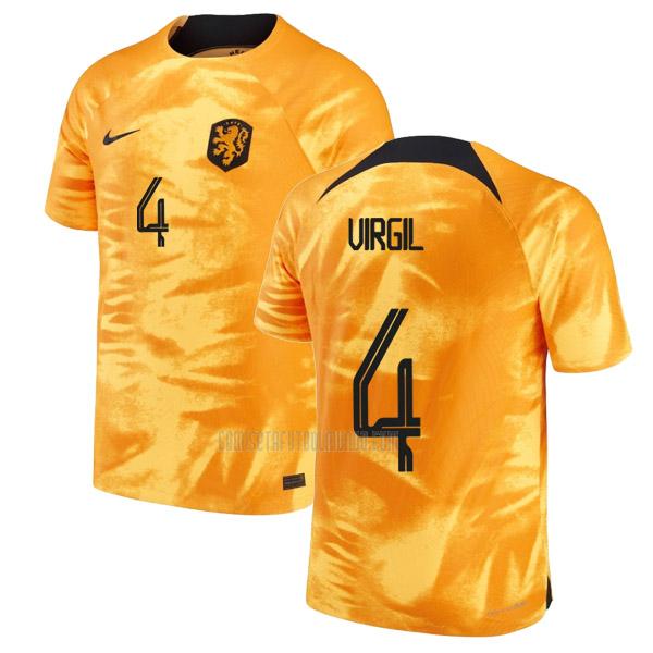 camiseta virgil van dijk holanda copa mundial primera 2022