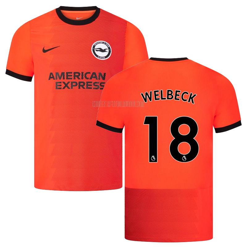 camiseta welbeck brighton hove albion segunda 2022-2023