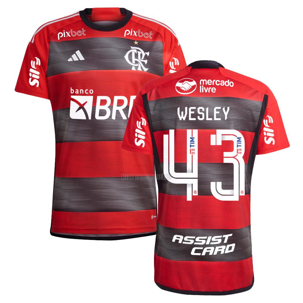 camiseta wesley flamengo primera 2023-2024