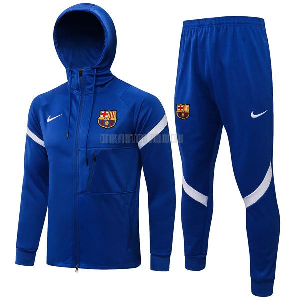 chaqueta con capucha barcelona fcb2 azul 2021-2022