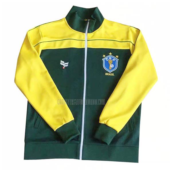chaqueta de retro del brasil del verde 1982