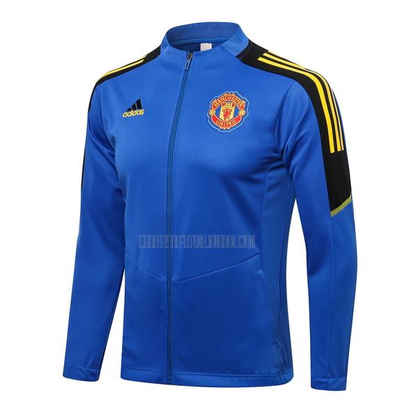 chaqueta manchester united top azul 2021-2022