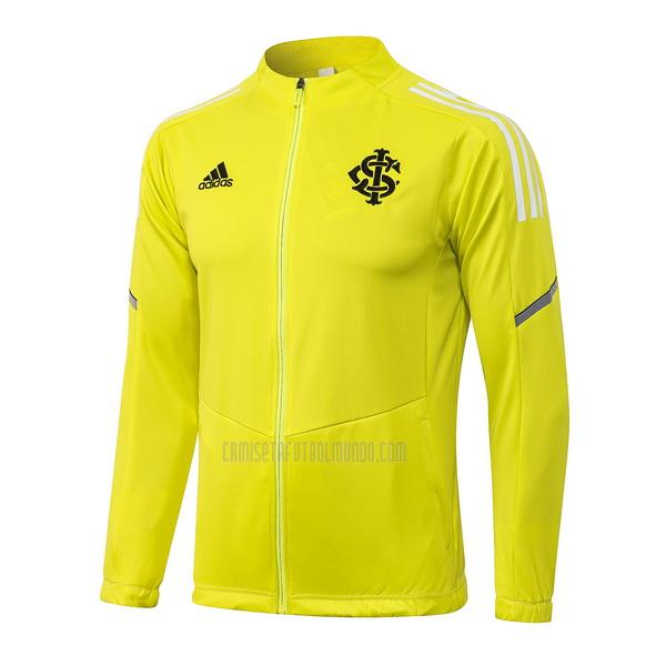 chaqueta sc internacional top amarillo 2021-2022