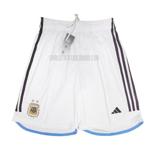 pantalón corto argentina copa mundial blanco 2022