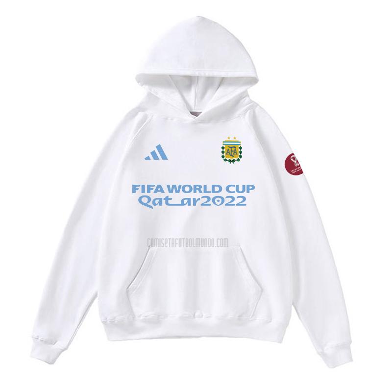 sudadera con capucha argentina copa mundial 221125a1 blanco 2022